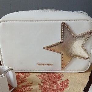White and Gold Star Women's Bag
